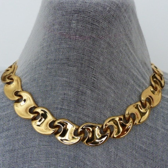 Necklace Monet Kidney Bean 3 Oz Gold 